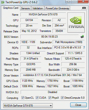 NVIDIA GeForce GTX 670 OC